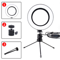 Anneau lumineux lumineux lumineux de 10 pouces et 26cm avec trépied de 160cm pour photographie, vidéo et maquillage, nouveauté