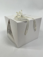 Boîtes à gâteaux pliables en plastique transparent recyclable, empilables, de qualité alimentaire, pour mousse, tiramisu, avec gaufrage, pour anniversaire