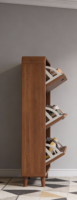 Meuble à chaussures de luxe moderne ultra-fin en panneaux de bois avec tiroirs et portes, organisateur de salon multi-niveaux