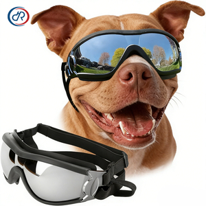 แว่นกันแดดสำหรับสุนัขพร้อมโลโก้แบบกำหนดเอง ป้องกันรังสียูวี ลม ฝุ่น และหมอก พร้อมสายรัดปรับได้ - Product Image 1