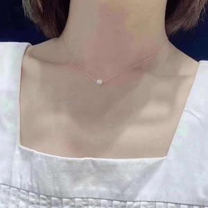 S925 Silver <b>Pendant</b> Accessory DIY Empty Support Star <b>Necklace</b> with 7-8mm Round Beads <b>Fashion</b> <b>Pendant</b> <b>Necklaces</b> 30654 - Product Image 2