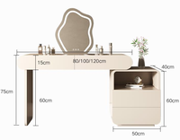 Meuble-lavabo moderne minimaliste en bois massif avec miroir éclairé réglable, tiroirs de rangement, taille personnalisable, design modulaire pour appartement