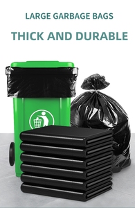 Sacs poubelles industriels extra-larges pour hôtel, grande capacité 56 gallons, noirs - Product Image 2