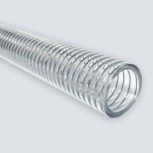 Tubo de manguera reforzado con fibra de alambre de acero en espiral de PVC transparente flexible antiestático - Product Image 2