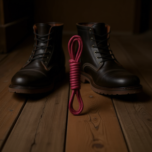 Laccio per scarpe cerato Ilan 130 cm colore bordeaux per stivali e scarpe - Product Image 3