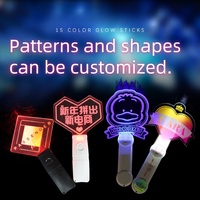 Bâton lumineux LED en acrylique Star Support avec télécommande, couleurs RGB changeantes, portable, personnalisable, pour promotion, fêtes et concerts