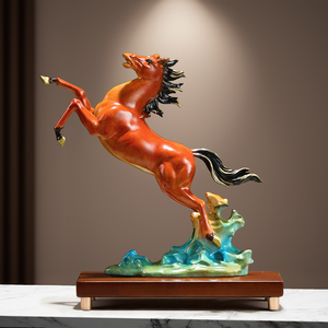 Figura de Caballo de Bronce, Elegante Decoración de Oficina, Símbolo de Éxito, Regalo de Inauguración de Casa - Product Image 1