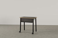 Bureau d'enseignant moderne en tissu avec table simple pour école, bureau, salle de réunion et pupitre de conférence