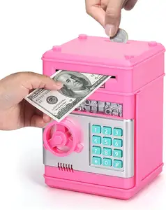 Piggy Bank for Girls Boys Large Electronic Money Coin Banks with Password Protection, Automatic Paper Money Scroll Saving Box