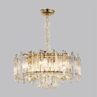 Lustres de Plafond Pendentifs Rond Élégant de Luxe en Verre de Cristal Clair de Haute Transparence Art Design