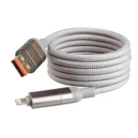 Câble de charge rapide et de transfert de données magnétique 2-en-2 4-en-1 USB Type-C/USB standard pour iPhone 13/14 iPad