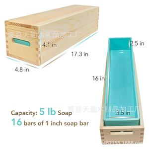 Caja de madera rectangular para jabón DIY, molde para hacer jabón artesanal, herramienta de madera maciza con asa. - Product Image 3