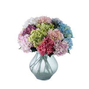 Fleurs d'hortensia artificielles en polyester à branche unique pour décoration intérieure, bouquet de mariage MW52666 - Product Image 5