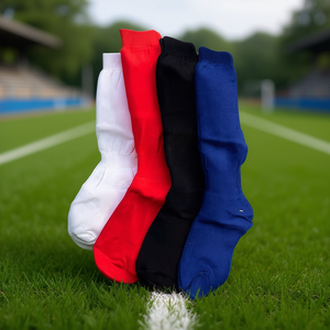 Calcetines Deportivos Largos con Logo Personalizable para Niños y Adultos Estilo Atleta Absorbentes de Sudor Técnica de Sublimación Digital para Fútbol - Product Image 2