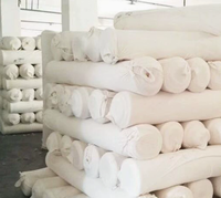 Tissu en coton biologique peigné léger non blanchi certifié GOTS pour vêtements, sacs, textiles de maison, housses, filles