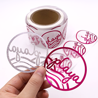 Étiquette autocollante en vinyle transparente personnalisée en PVC avec logo, imperméable, pour bouteille de parfum avec boîte
