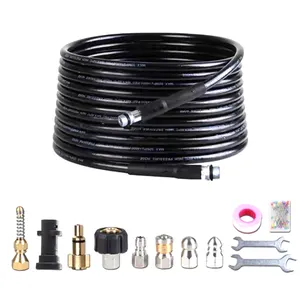 Drainage pipeline dredging high-pressure nozzle 13 piece set cleaning and flushing hose Pipe length 10M