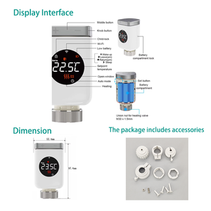 Vanne <span class=keywords><strong>thermostatique</strong></span> intelligente programmable pour écran LED Wifi/Zigbee Tuya pour pièces <span class=keywords><strong>de</strong></span> chauffage au sol - Product Image 2