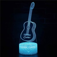 Décoration d'intérieur, lampe de table à LED RGB 16 couleurs, illusion 3D créative en acrylique, cadeau de fête, lampe de nuit
