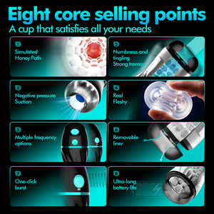 Автоматическая мастурбационная чашка для мужчин с функцией всасывания, вибрации и оргазма одним нажатием, управляемая через приложение - Product Image 6