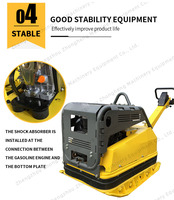 Compacteur à plaque vibrante 600*500MM avec support pour les mains, moteur essence haute puissance 30KN, pour le compactage du béton en construction