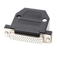 Connecteur de soudure DB44 D-SUB 3 rangées 44 broches avec coque en plastique noir pour atelier de programmation ECU
