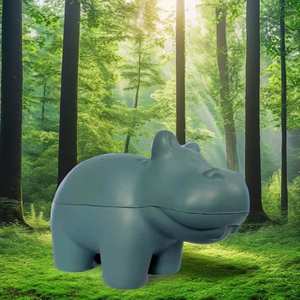 Unisex Hippo PU Foam Stress <b>Ball</b> Promotional <b>Toy</b> Gift 11CM Customized Color & Logo - Product Image 2