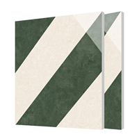 Carrelage de sol vert brillant moderne 300x300mm 10mm antidérapant pour intérieur