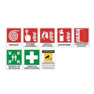 Ensemble de panneaux de signalisation incendie et de sécurité pour les instructions d'urgence et d'évacuation - Product Image 2