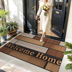 Polyester cristal velours tapis de porte d'entrée antidérapant anti-saleté extérieur intérieur <span class=keywords><strong>paillasson</strong></span> de bienvenue pour motif de pierre domestique - Product Image 6