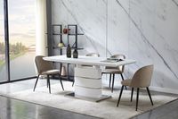 Table à manger moderne de haute qualité avec surface en MDF et céramique, 4 places, meubles de salle à manger, chaises modernes, gain de place pour les restaurants