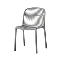 Chaise de jardin moderne bon marché empilable en plastique pp taupe