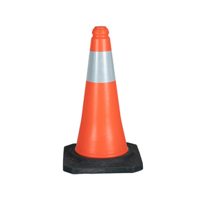 Vente en gros de cônes de signalisation routière en PE blancs réfléchissants de 50 cm pour la route - Product Image 2