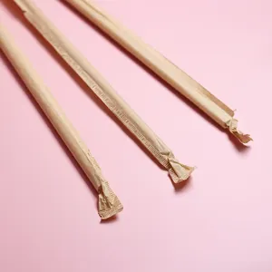 Biodegradable Brown Paper Drinking Straws Custom 6mm 8mm 10mm Bulk Individually Wrapped Straw