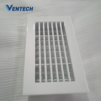 Diffuseur d'air de plafond en aluminium à grille linéaire rectangulaire à simple déflection, moderne et durable, pour ventilation CVC et retour d'air