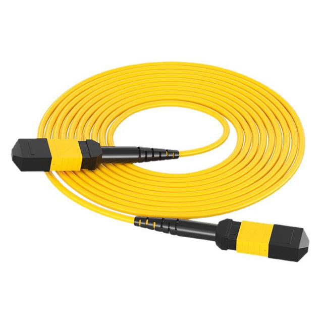 OS2 12 Core Low Insertion Loss 0.15dB Fiber Optic Trunk Cable for Data Center 400G 800G 2m MPO Single Mode