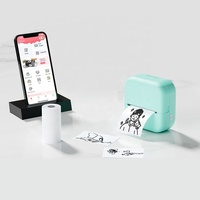 Mini imprimante d'autocollants T02, imprimante thermique portable, imprimante d'étiquettes photo, imprimante d'autocollants sans encre pour enfants, boîte d'autocollants, cadeau