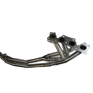 Para 89-93 MAZDA MIATA 4CYL 1.6L NA <span class=keywords><strong>B6ZE</strong></span> MX5 Cabezal de escape Tubo de acero inoxidable plateado - Product Image 1