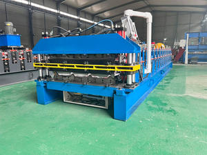 Máquina de fabricación de techo de correa corrugada de acero de color Máquina formadora de rollos con componentes de núcleo de motor de engranaje Máquina de panel corrugado - Product Image 5