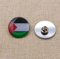 Broches époxy logo impression ronde bon marché en gros broche drapeau Palestine pays arabe gratuit