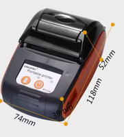 Printer Thermal Portabel 58mm, Printer Mini POS Nirkabel 203dpi untuk Truk Makanan, Retail, dan Takeaway