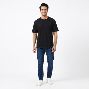 Camiseta Básica Lisa de Algodón 100% de 180 g/m², Talla Americana, Diseño Sencillo, Transpirable, Manga Corta, Personalizable en la Parte Delantera, Corte Regular, 6.35 oz - Product Image 1