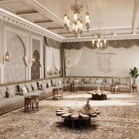 Canapé Majlis Arabe de Luxe Personnalisé Style Classique Marocain, Canapé d'Angle en L, Mobilier Majlis Arabe Moderne