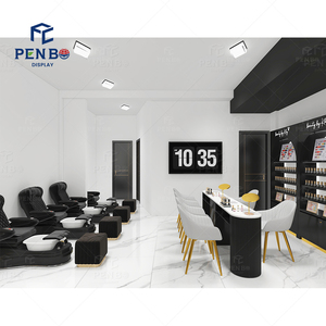 Mới hợp thời trang Nail Salon trang trí nội thất hiển thị tủ sơn móng tay Kệ trang điểm cửa hàng trang trí nội thất cửa hàng mỹ phẩm thiết kế - Product Image 5