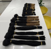 Extensions de Cheveux Humains Afro Brésiliens Vierges et Bruts 100%, Tresses au Crochet et Dreadlocks Économiques de 0,4 cm de Largeur