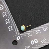 Boucles d'oreilles minimaliste en pierre naturelle, en forme de patte de Turquoise, en cristal, de créateur moderne, bijoux de luxe, mode pour femmes, vente en gros