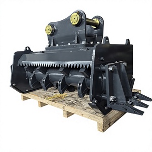 Broyeur forestier SLN 5-6 tonnes pour excavatrice avec pompe et moteur pour la préparation des terres, l'élimination des arbustes, des herbes et des mauvaises herbes, et l'utilisation agricole - Product Image 1