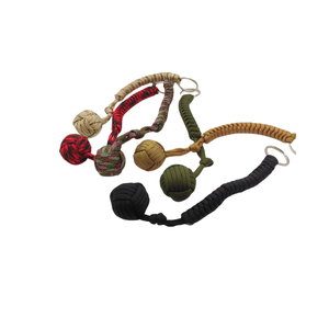 Emergencia paracord supervivencia <span class=keywords><strong>mono</strong></span> puño al por mayor autodefensa llavero Bola de metal supervivencia llavero - Product Image 1