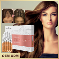 Ampoules de marque privée OEM ensemble de soins capillaires professionnels ampoule capillaire nourrissante et lissante au collagène et aux protéines