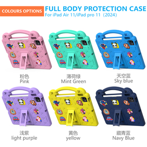 Trọng Lượng Nhẹ Trẻ Em Chống Sốc Trường Hợp Máy Tính Bảng Cho iPad Không Khí 3 4 5 9.7 10.2 10.5 Pro 11 Trẻ Em Đầy Đủ Bảo Vệ Bìa Trường Hợp Với Chủ - Product Image 2